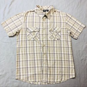 Oakley Men’s Button Front Shirt Plaid Medium
